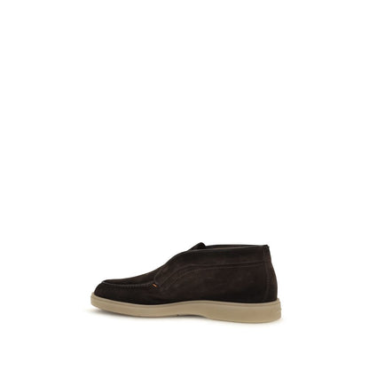 Brown Suede Leather Slip-On Loafers