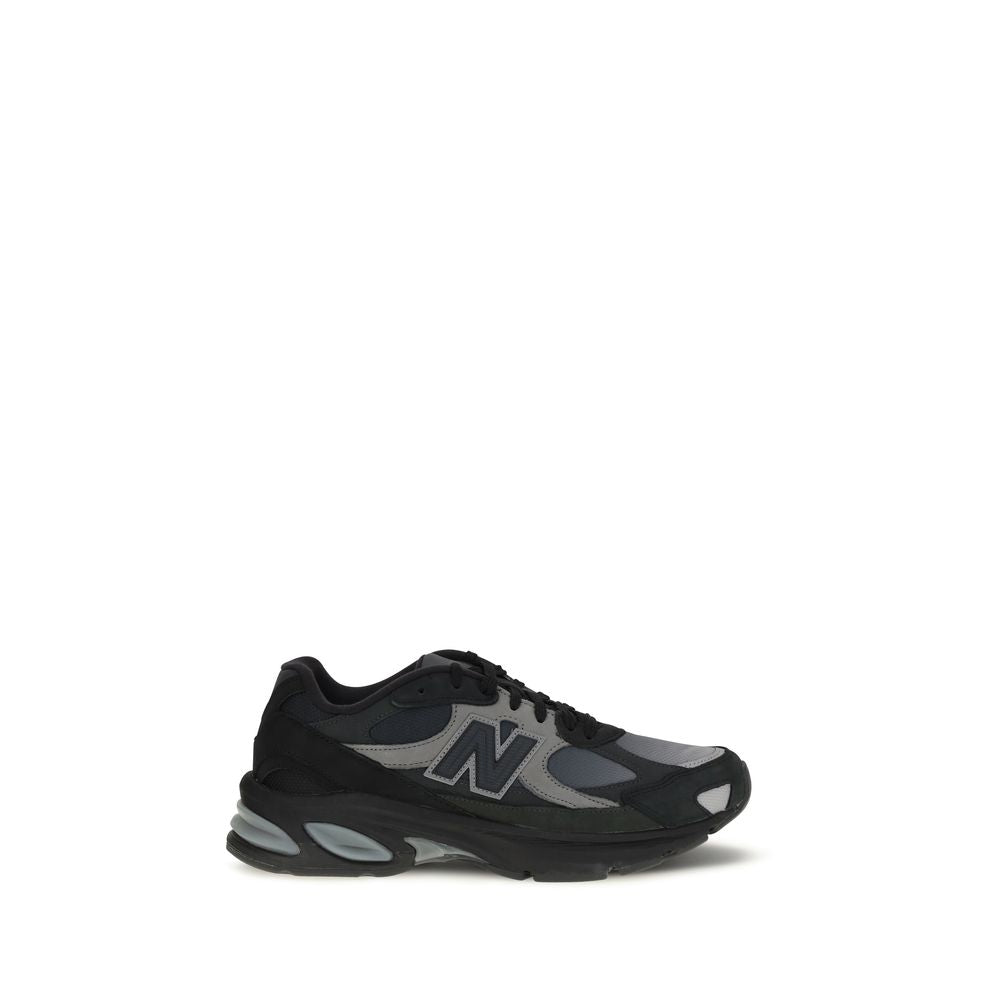 Black Polyamide Athletic Sneakers