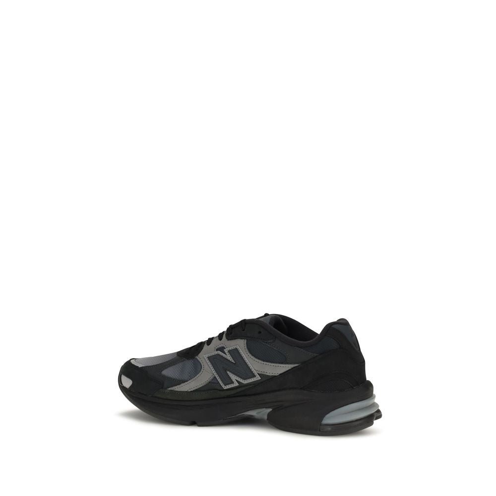 Black Polyamide Athletic Sneakers