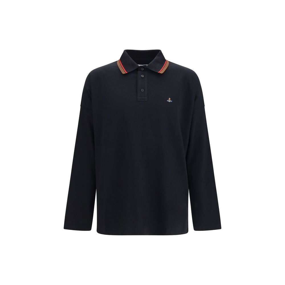 Black Cotton Polo Shirt