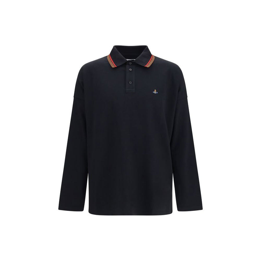 Black Cotton Polo Shirt
