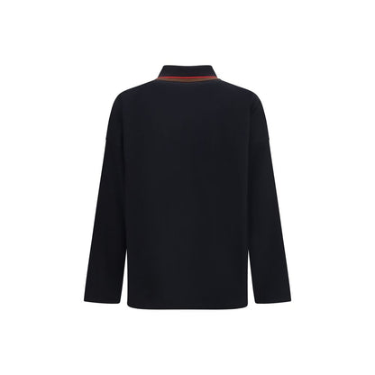 Black Cotton Polo Shirt