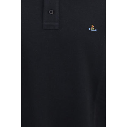 Black Cotton Polo Shirt