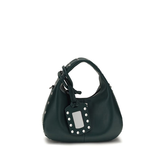 Bicolor Recycled Leather Handbag