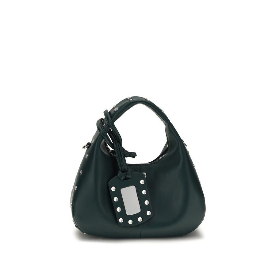 Bicolor Recycled Leather Shoulder Bag