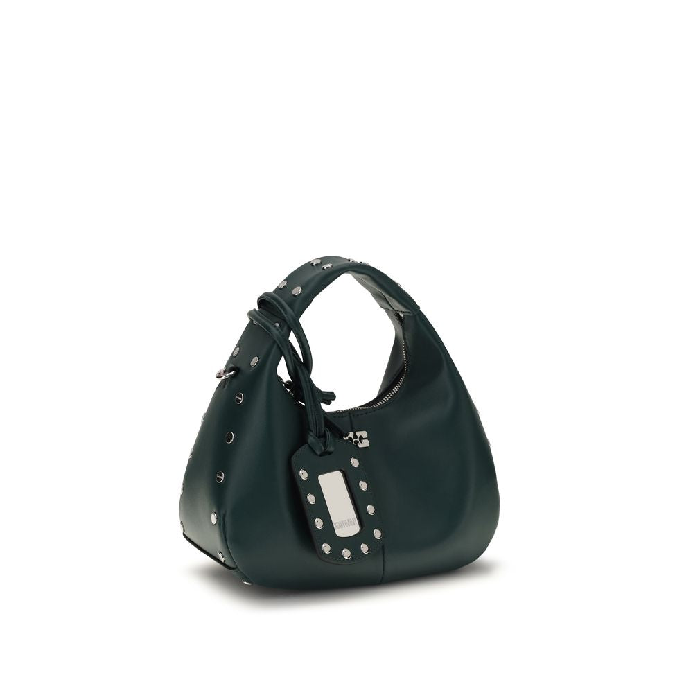 Bicolor Recycled Leather Shoulder Bag