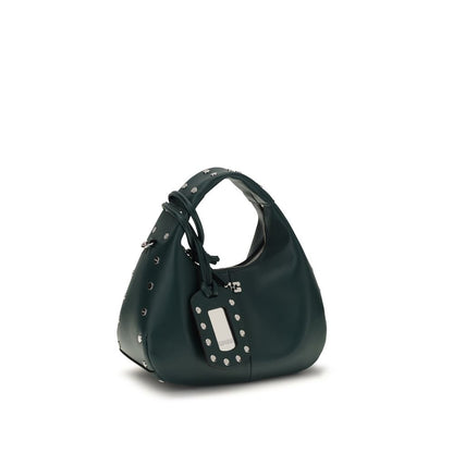 Bicolor Recycled Leather Shoulder Bag