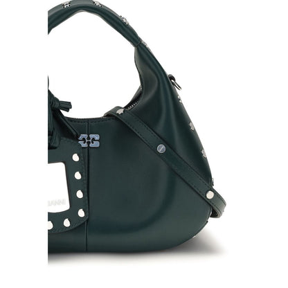 Bicolor Recycled Leather Shoulder Bag