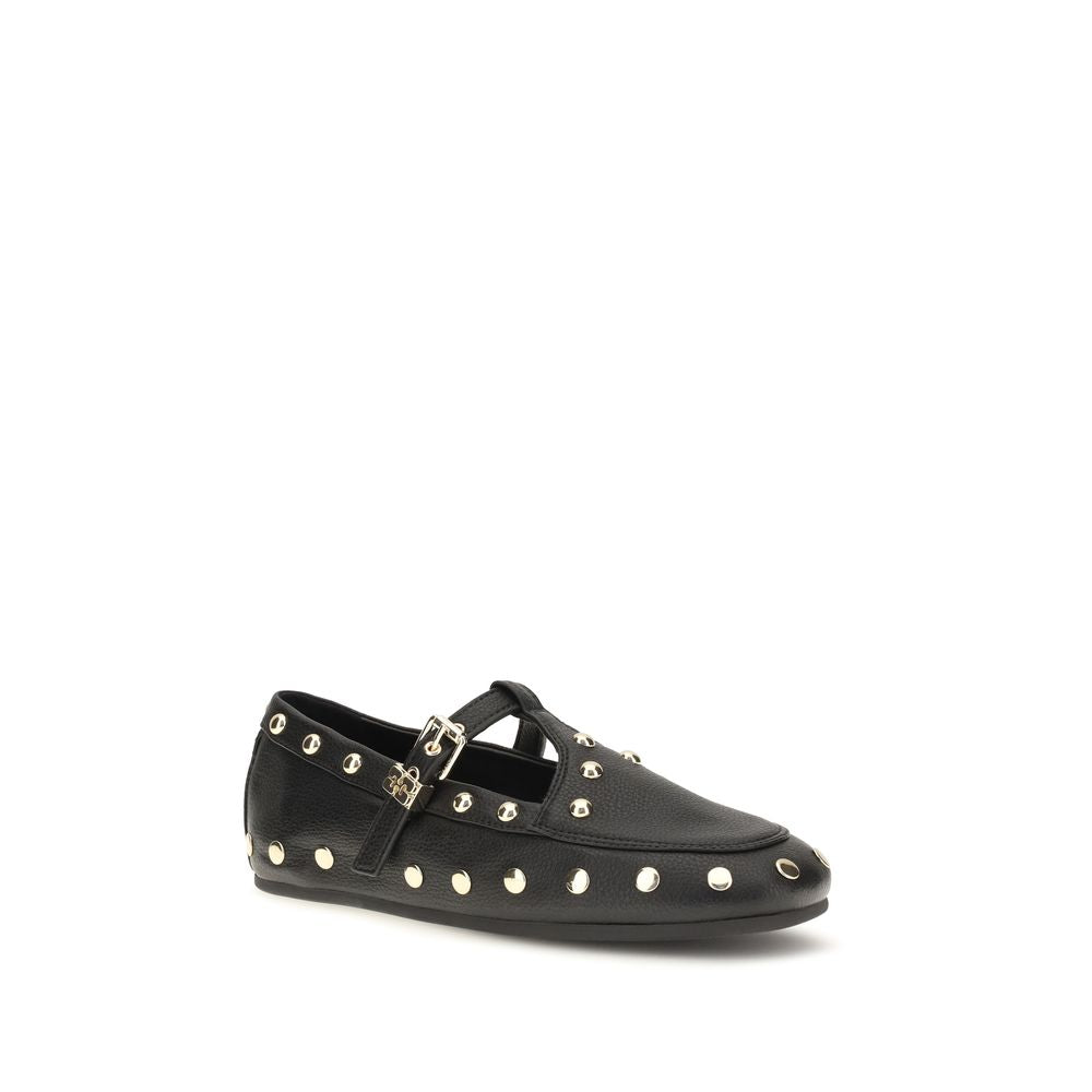 Black Recycled Polyester Ballet Flats