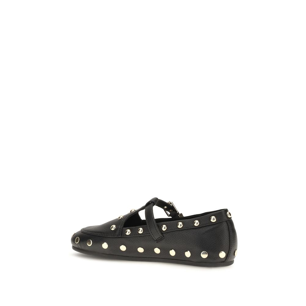 Black Recycled Polyester Ballet Flats