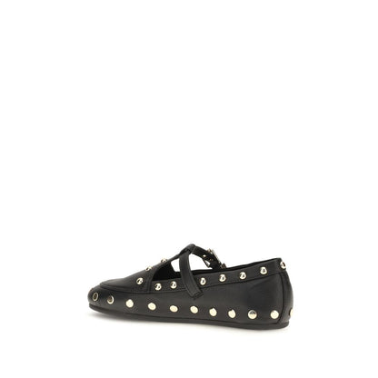 Black Recycled Polyester Ballet Flats