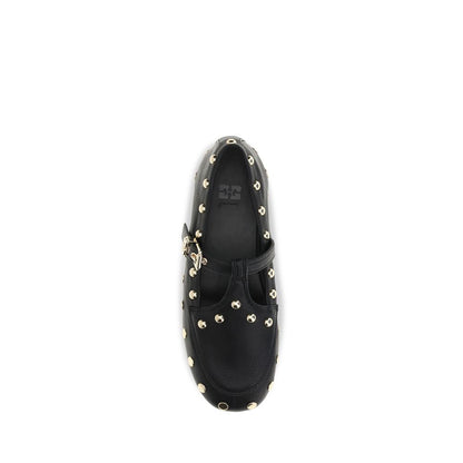 Black Recycled Polyester Ballet Flats