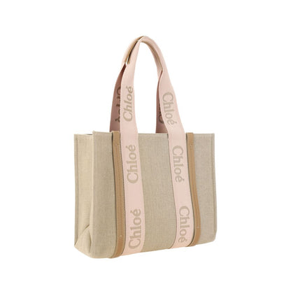 Brown Linen Shoulder Bag