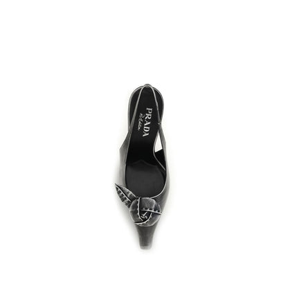 Gray Goatskin High Heel Pumps
