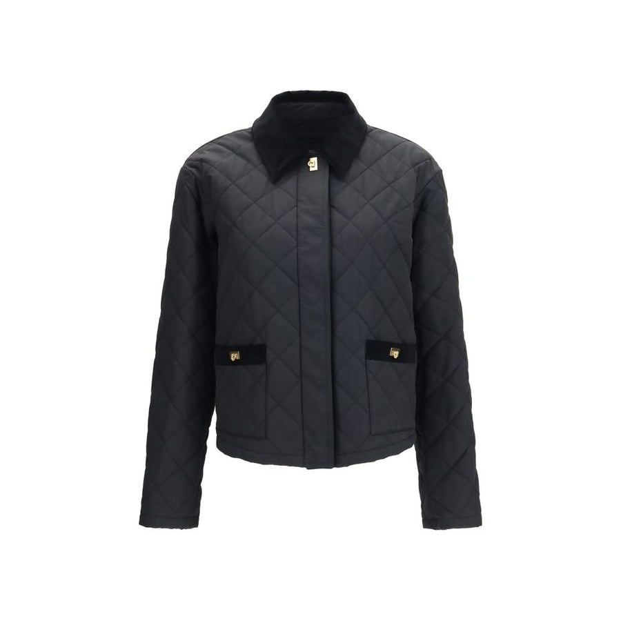 Black Cotton Full-Length Jacket