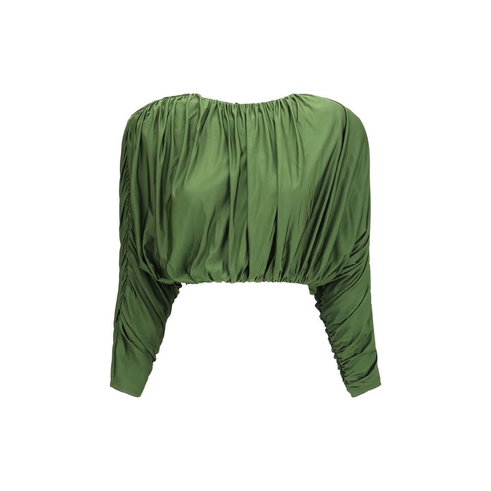 Bicolor Viscose Long Sleeve T-Shirt
