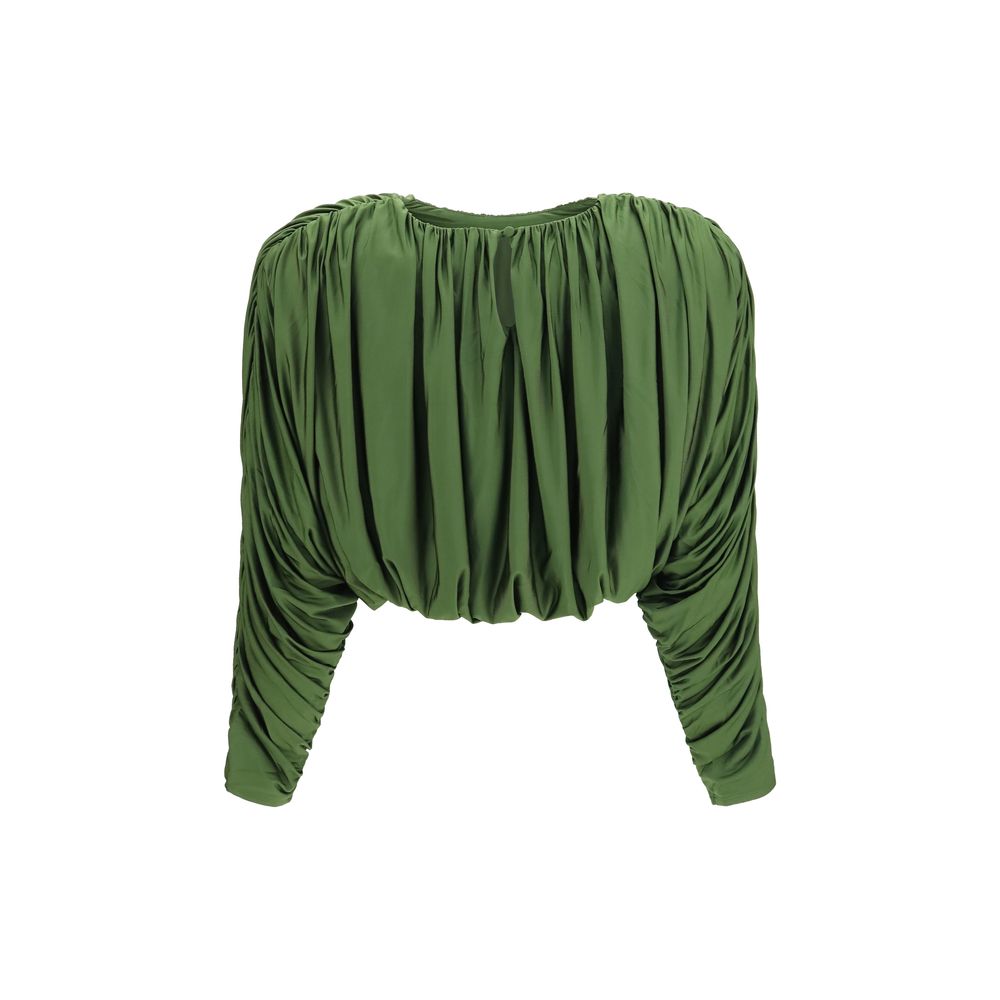 Bicolor Viscose Long Sleeve T-Shirt