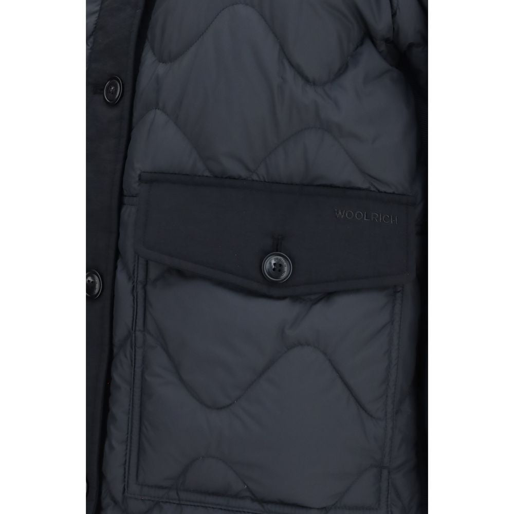 Gray Polyester Shell Jacket