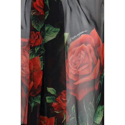 Black Silk Pattern Shirt