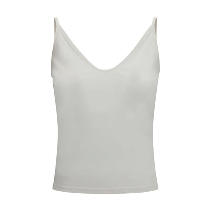 White Silk Tank Tops