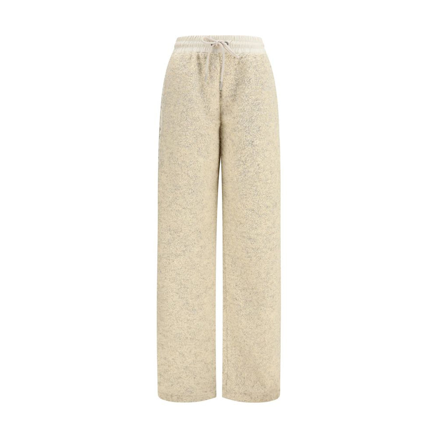 Beige Polyester Joggers (Workout Pants)
