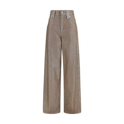Beige Cotton Jeans Denim