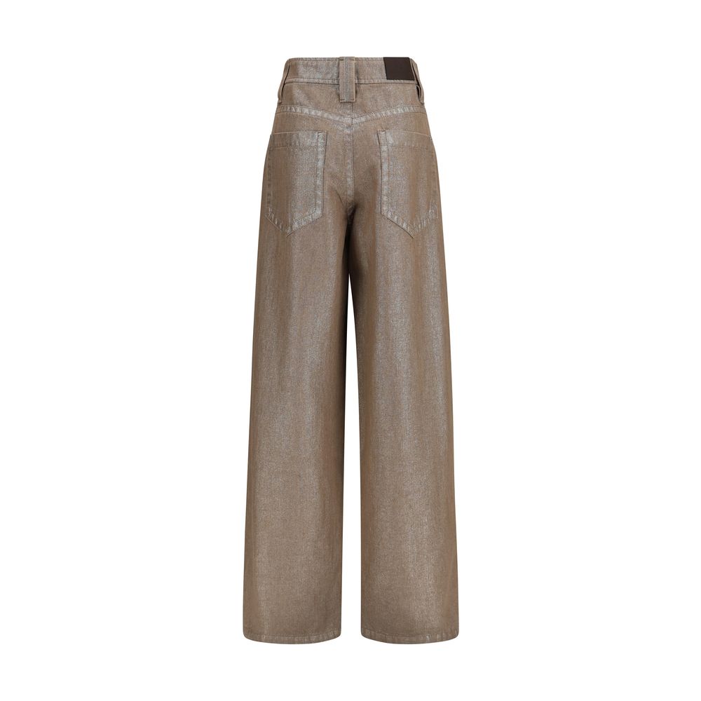 Beige Cotton Jeans Denim
