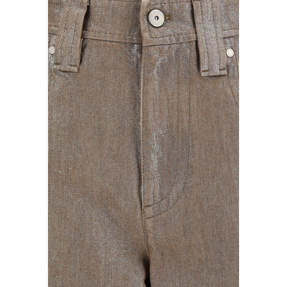 Beige Cotton Jeans Denim