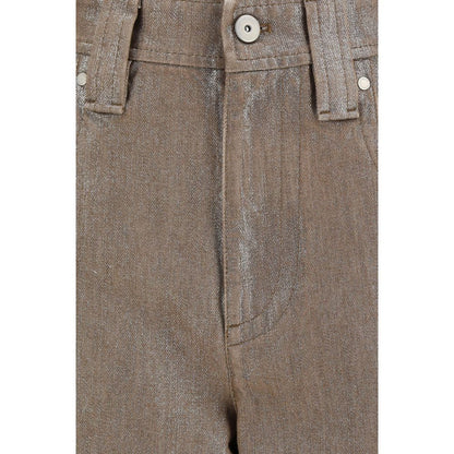Beige Cotton Jeans Denim