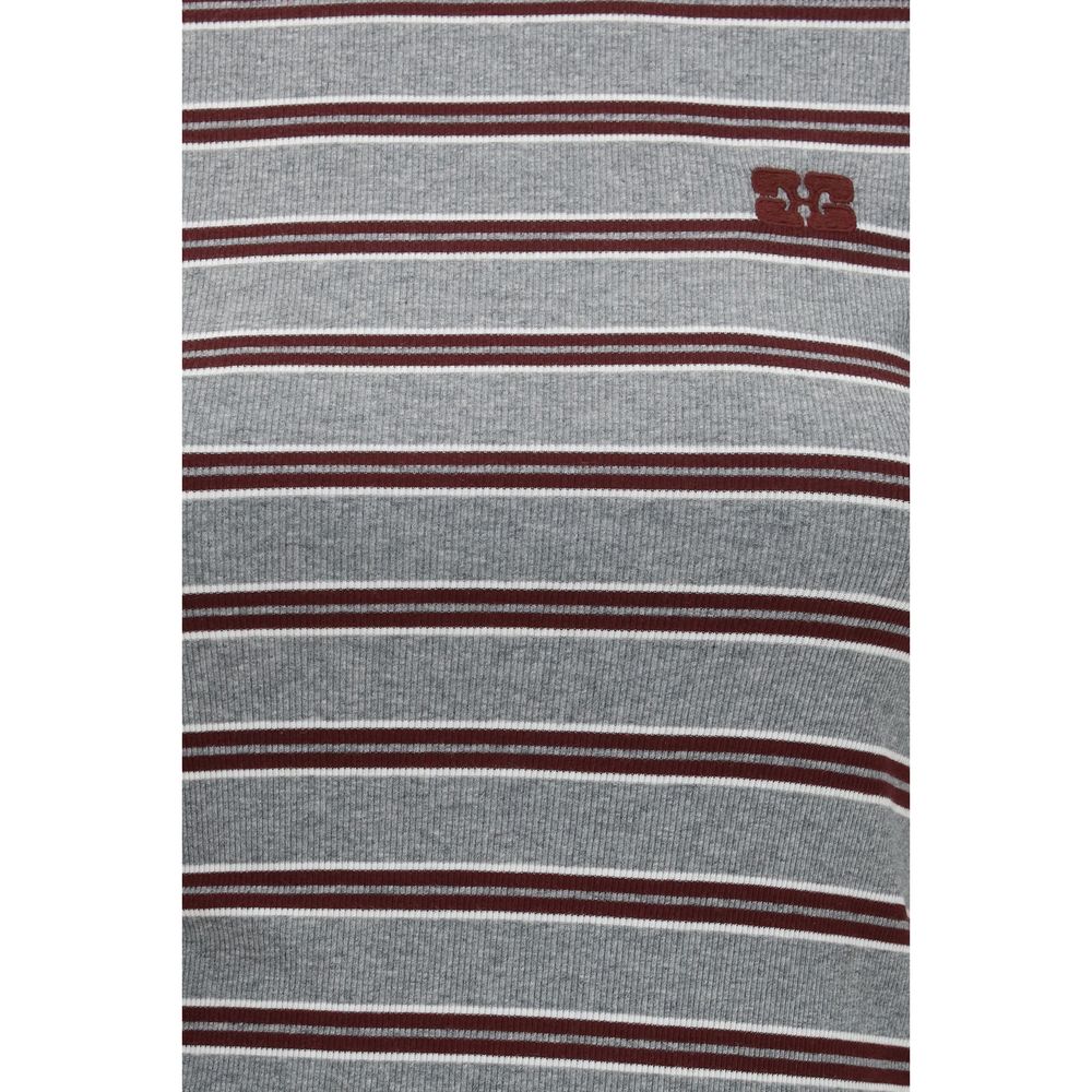 Gray Cotton Long Sleeve T-Shirt