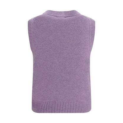Gray Alpaca Vicugna Pacos Sleeveles Sweater