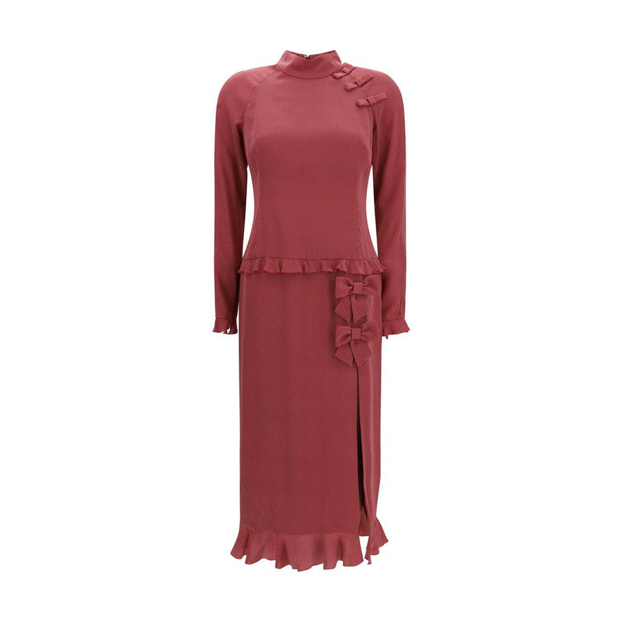 Bordeaux Silk Casual Dress