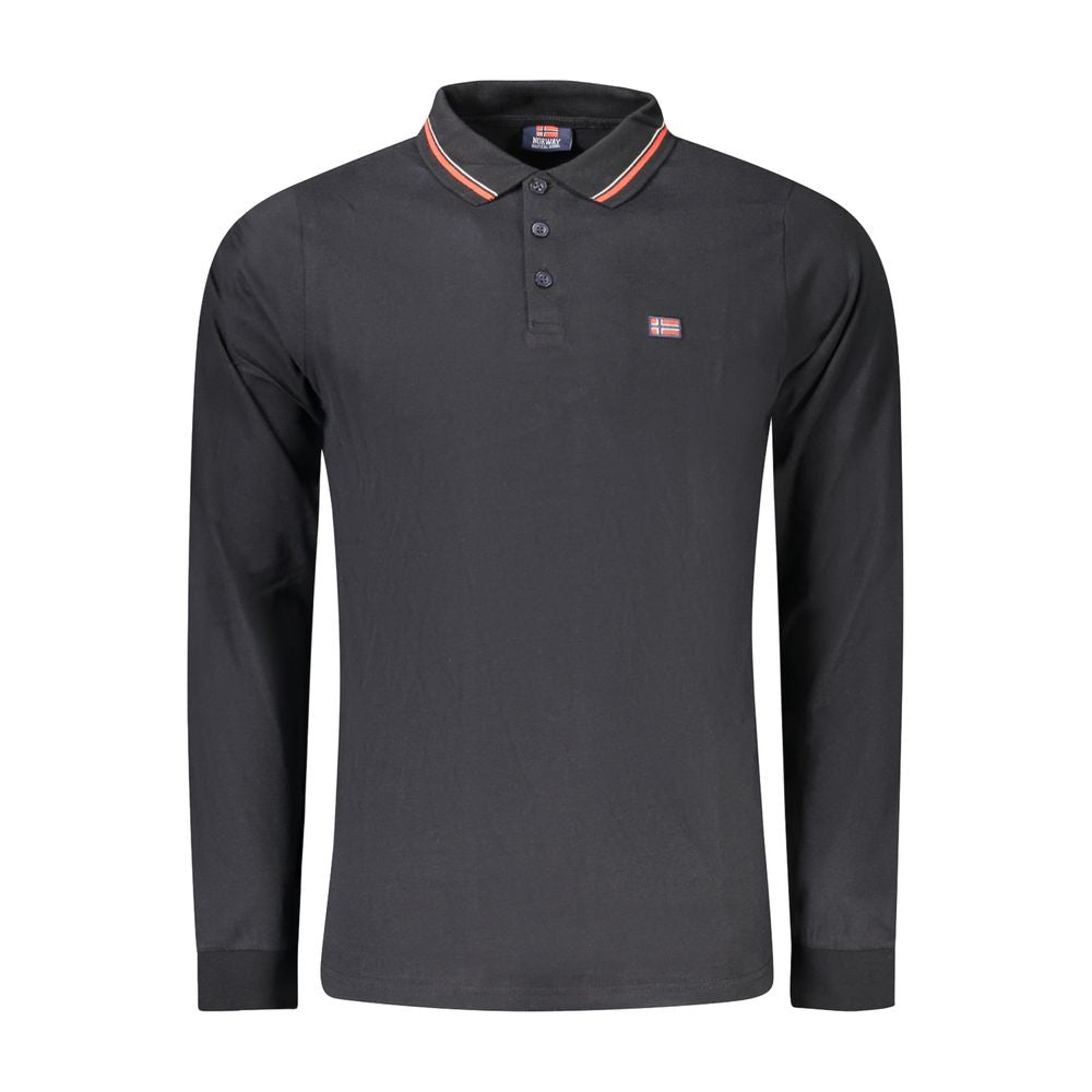Black Cotton Men's Polo