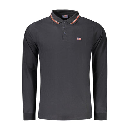 Black Cotton Men's Polo