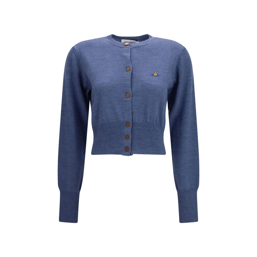 Blue Silk Cardigan
