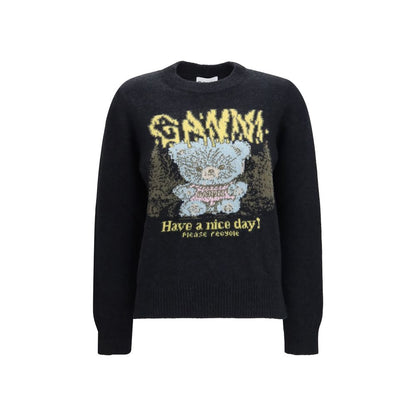 Black Recycled Wool Sweatshirt
