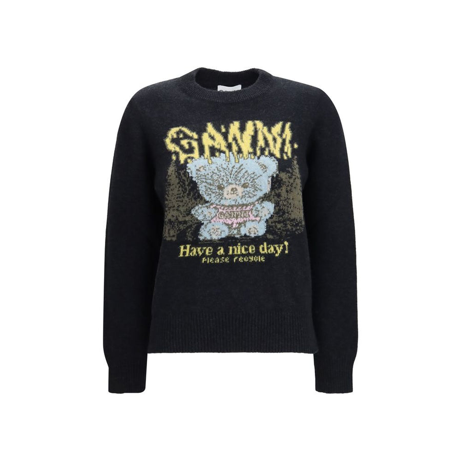 Black Recycled Wool Sweatshirt