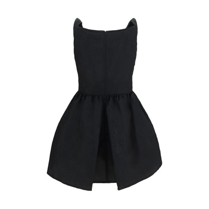 Black Cotton Casual Dress