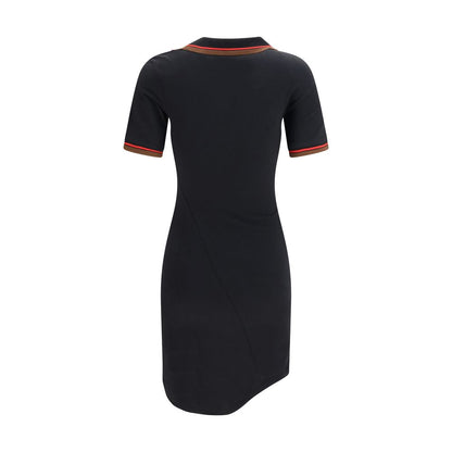 Black Cotton Casual Dress