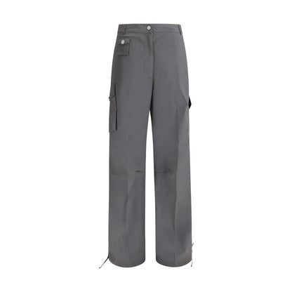 Gray Cotton Cargo Pants