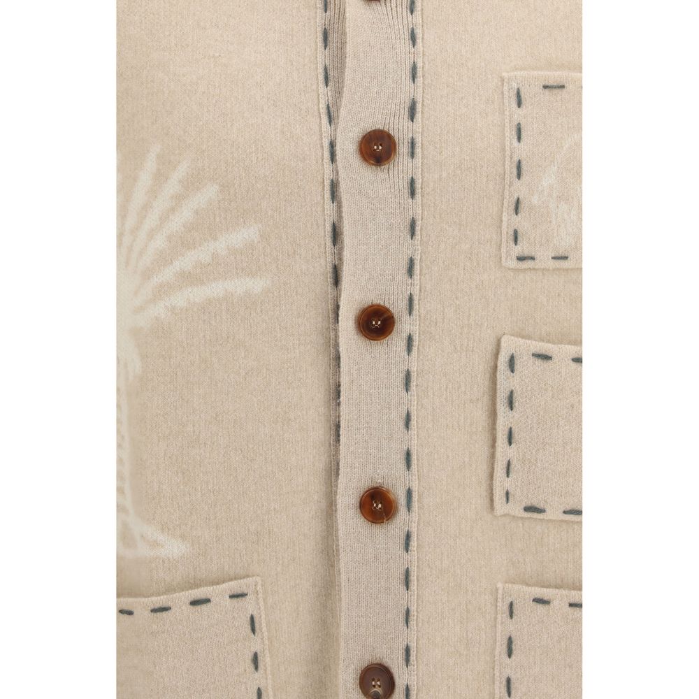Beige Cashmere Cardigan