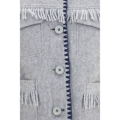 Blue Alpaca Vicugna Pacos Full-Length Jacket