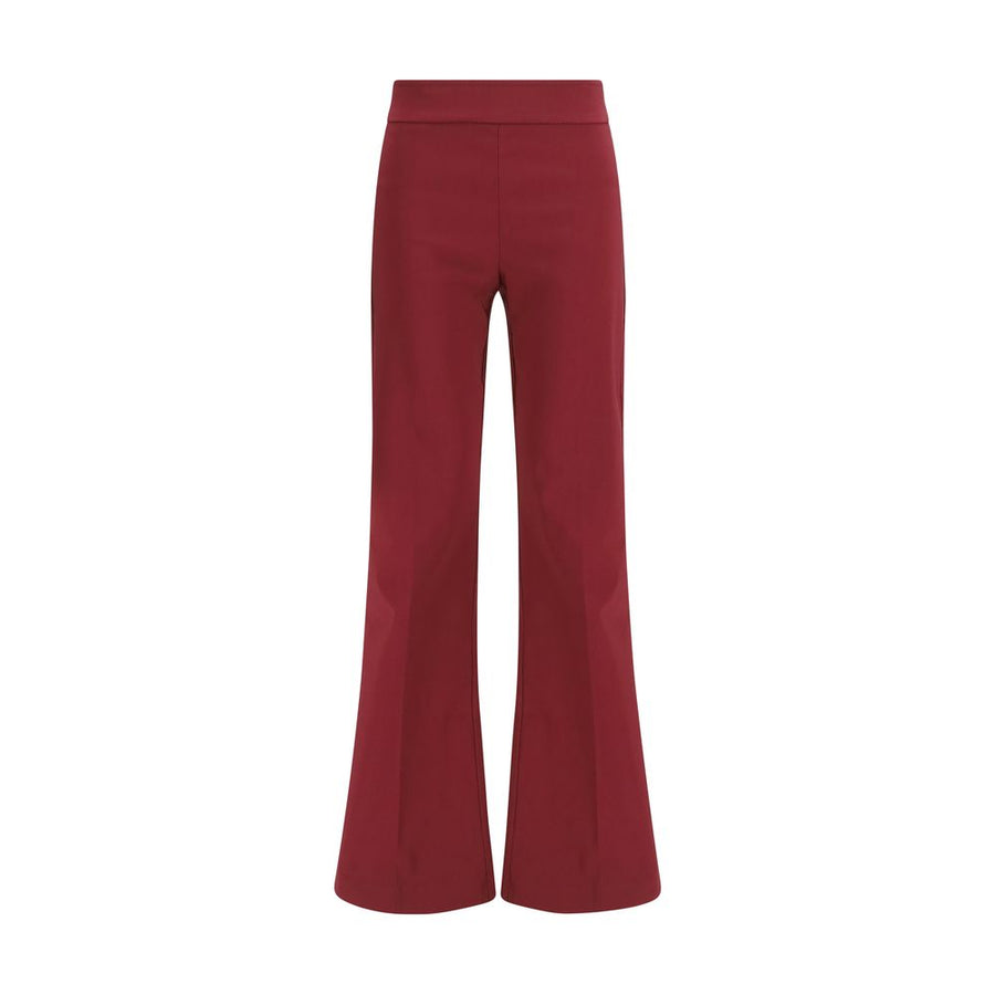 Bordeaux Viscose Casual Pants