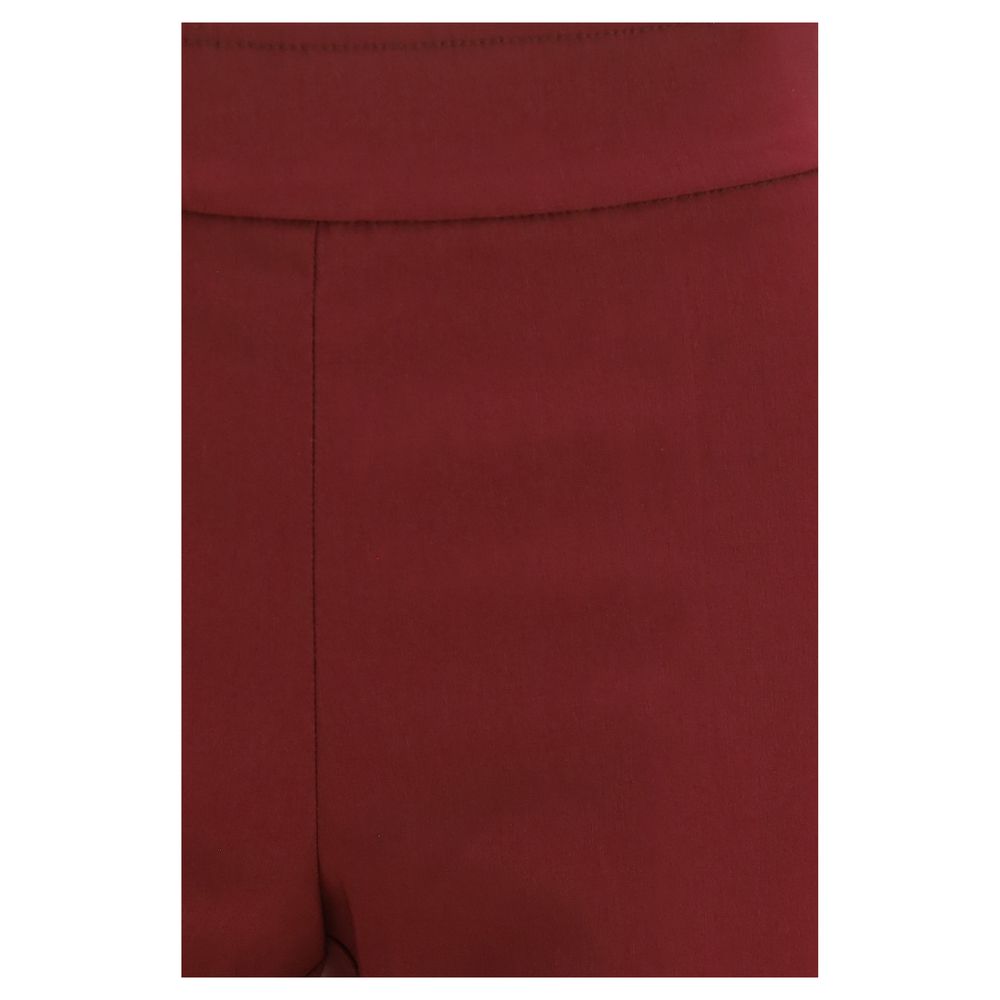 Bordeaux Viscose Casual Pants
