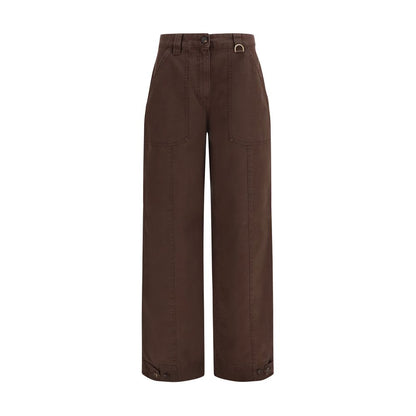Brown Cotton Cargo Pants
