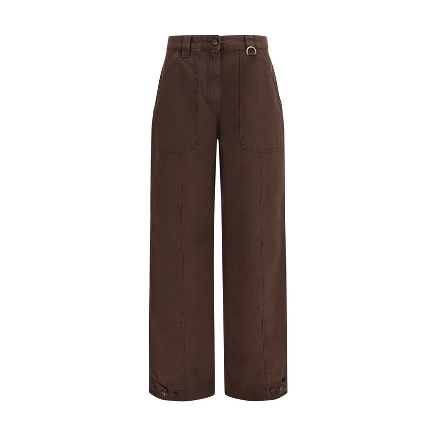 Brown Cotton Cargo Pants