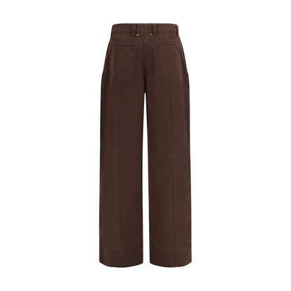 Brown Cotton Cargo Pants