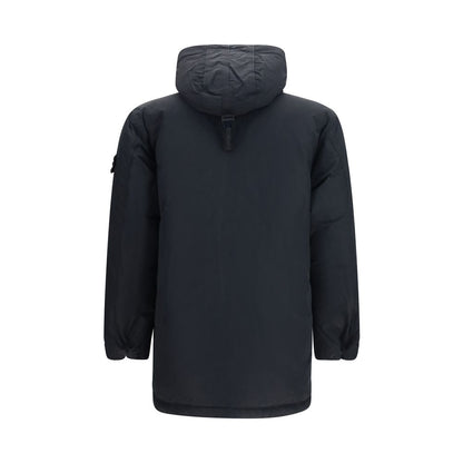 Black Polyester Full-Length Jacket