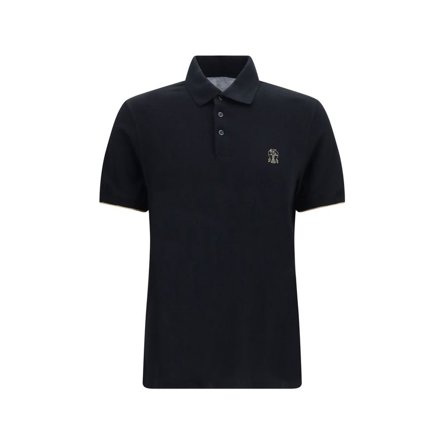 Black Cotton Polo Shirt