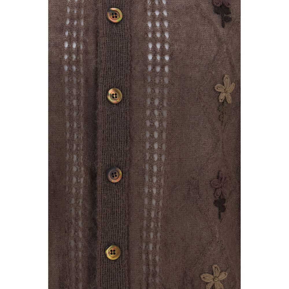 Brown Mohair Cardigan